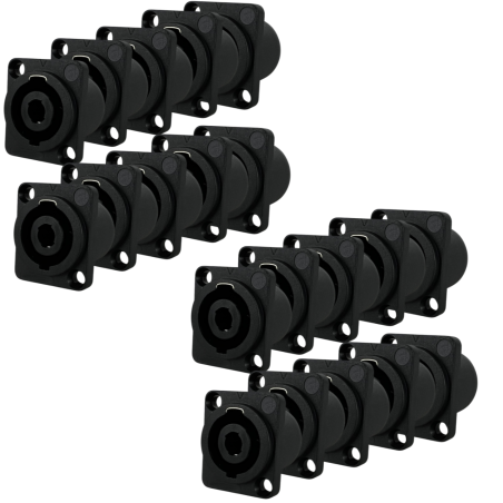 Conector Speakon Hembra Jack Tipo Neutrik 4pin cuadrado