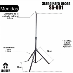 Tripie Atril Base Soporte Pedestal 1.8m Para Bocinas Bafles