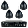 Kit Amplificador Sonido Ambiental Y 4 Bocinas Colgantes