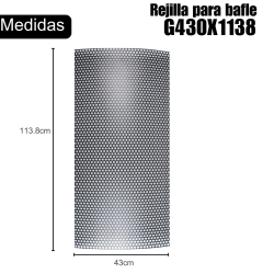 Rejilla Bafle Lamina Perforada Acero Pintada 43x113.8cm