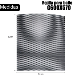 Rejilla bafle lamina perforada acero pintada 60x57cm Ca...