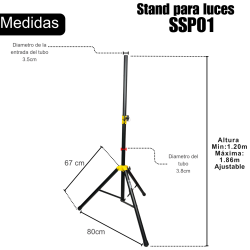 Tripie Para Bafle Todo Metalico Base Bocina Stand Pedes...