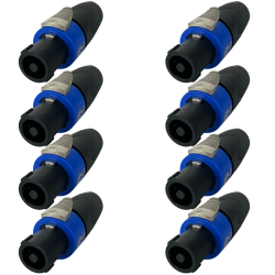SPK02 Conectores Speakon Macho 8 Pz Tipo Neutrik Alta Calidad 4 Vias
