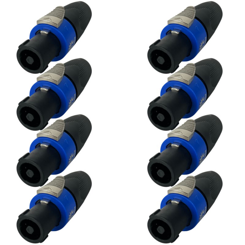 SPK02 Conectores Speakon Macho 8 Pz Tipo Neutrik Alta Calidad 4 Vias