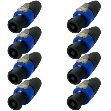 SPK02 Conectores Speakon Macho 8 Pz Tipo Neutrik Alta Calidad 4 Vias