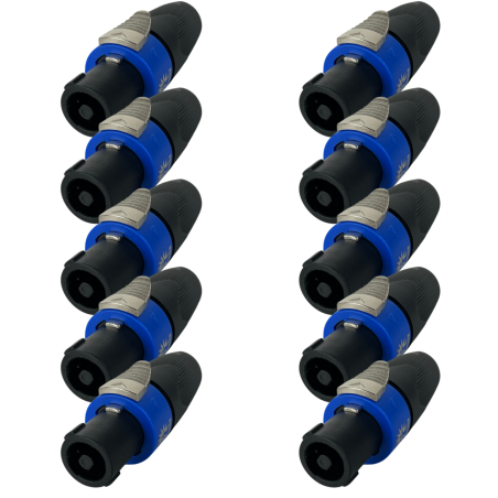 SPK02 Conectores Macho Speakon Tipo Neutrik Alta Calidad 4 Vias 10 Pz