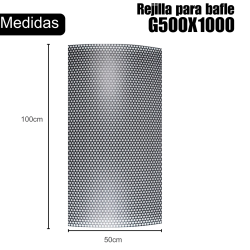 Rejilla bafle lamina perforada acero pintada 50x100cm C...