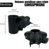 Uniones Metalicas P Tripie Base Bafle Pedestal Bocina n...