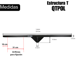 QTPOL Estructura T Para Hacer Tripie De Luces Stand