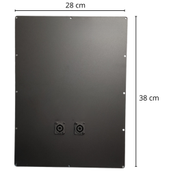 Tapa Metal 2 Conectores Speakon Lamina Para Armar Subwoofer