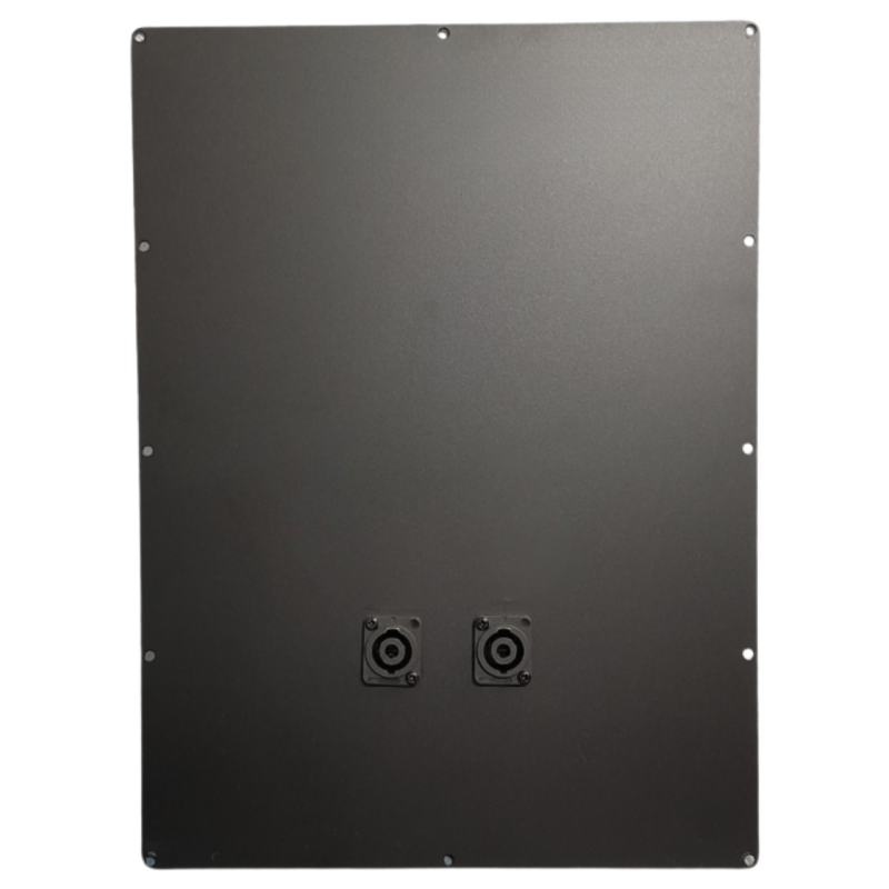 Tapa Metal 2 Conectores Speakon Lamina Para Armar Subwoofer