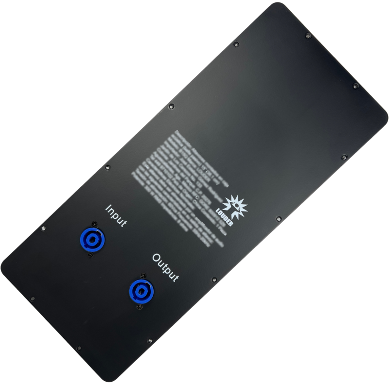 TAPA B15 Tapa Metalica Para Armar Bafle 2 Conectores Speakon Azul