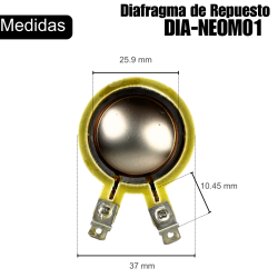 Pak 10 Diafragma 1 Pulgada Para Driver Neodimio Titanio