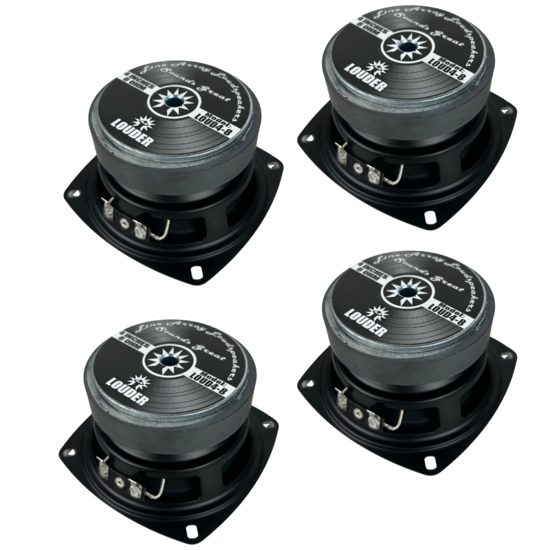 4 Bocina 4 Pulgadas Profesional  Bafles Line Array 8 Oh...