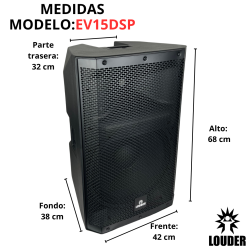 Bafle Bocina 15 Amplificado Dsp Alta Potencia Bluetooth