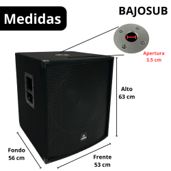 Subwoofer Bajo Amplifica Bocina De 18 Pulgadas Alta Potencia