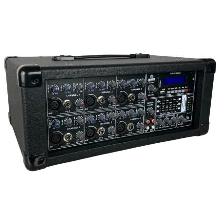 Mezcladora Amplificada 200 Watts Rms Bluetooth Usb/sd 6ch