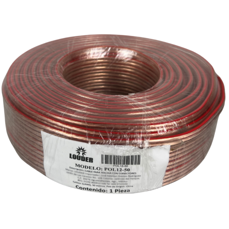 Rollo De Cable Bocina Uso Rudo Calibre 12 Polarizado 50...