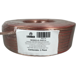 Cable Para Bocina Uso Rudo Polarizado Calibre 14 100 Mt...