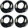4 Cable Jack Canon A Plug Canon 10 Metros Para Microfon...