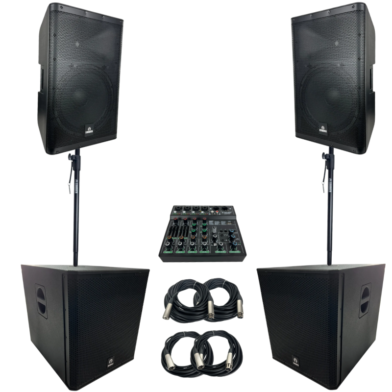 Paquete Elite Sistema De Audio Profesional Completo Para Eventos