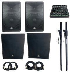 Paquete Elite Sistema De Audio Profesional Completo Para Eventos