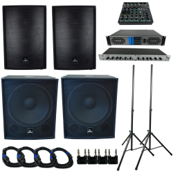 Stage Pro Sistema De Sonido Profesional Con Amplificación Externa