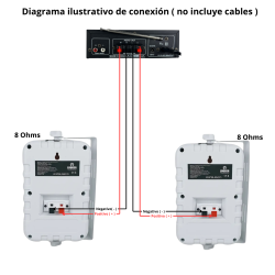 Amplificador + 2 Bocinas Ambientales Exterior Bluetooth...