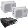 Amplificador + 2 Bocinas Ambientales Exterior Bluetooth...
