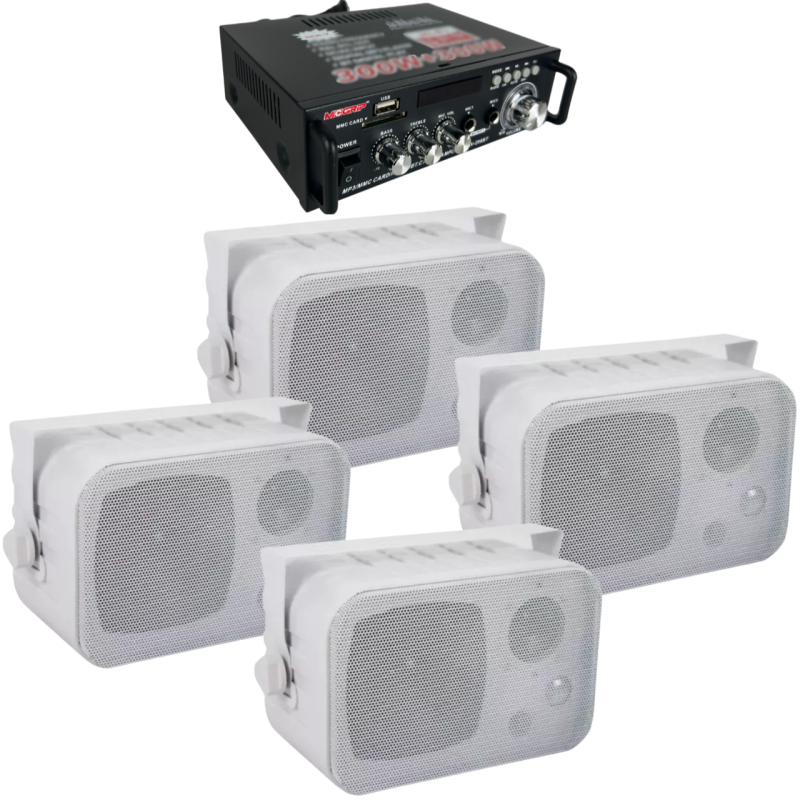 Amplificador Sonido Ambiental 4 Bafles Ambientales Boci...