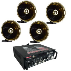 Kit Perifoneo Voceo Amplificador Publidifusion 4 Trompe...