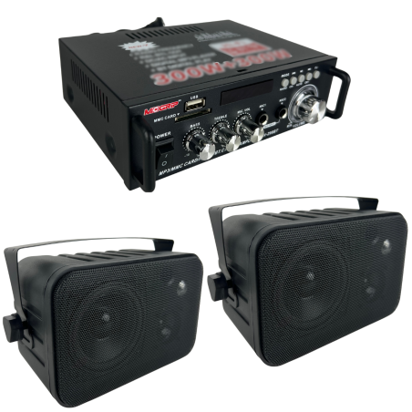 Amplificador Sonido Ambiental 2 Bafles Ambientales Boci...