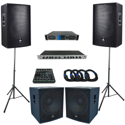 Stage Pro Sistema De Sonido Profesional Con Amplificación Externa