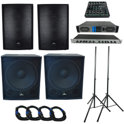 Stage Pro Sistema De Sonido Profesional Con Amplificación Externa