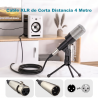 Cable 4 Metros Xlr Ó Dmx Jack Canon A Macho Canon Micro...