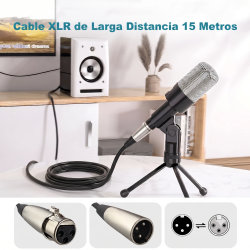 2 Pz Cable Para Microfono Luces Dmx Canon A Canon 15 Metros
