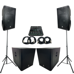 Paquete Elite Sistema De Audio Profesional Completo Para Eventos