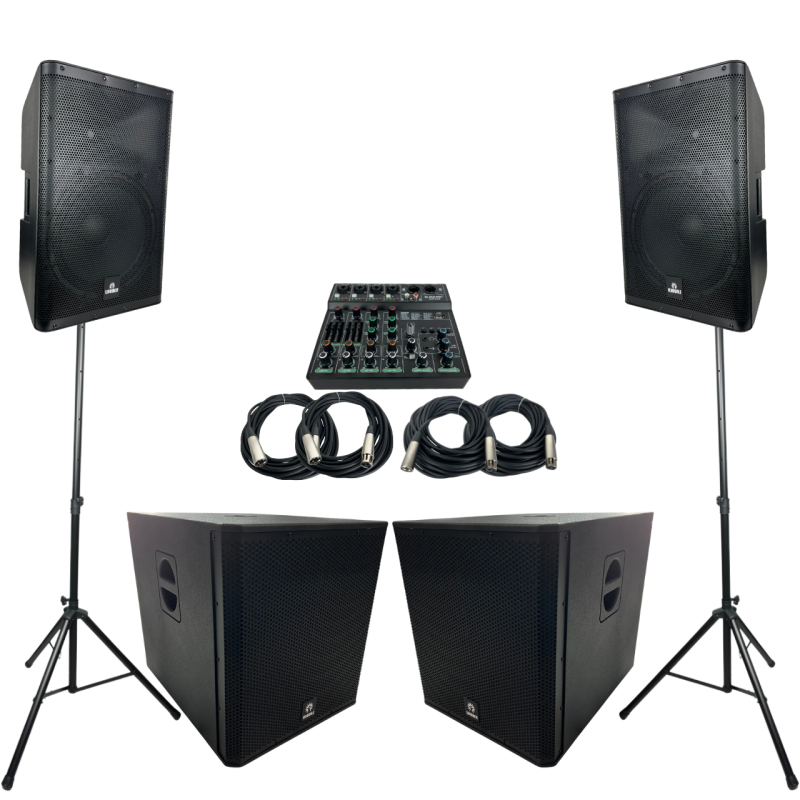 Paquete Elite Sistema De Audio Profesional Completo Para Eventos