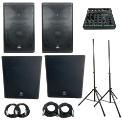 Paquete Elite Sistema De Audio Profesional Completo Para Eventos