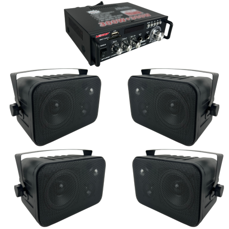 Amplificador Sonido Ambiental 4 Bafles Ambientales Boci...