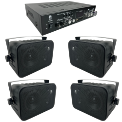 Kit Amplificador Con Bocinas Para Audio Ambiental